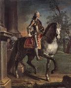 Joseph Highmore Equestrian portrait of King George II Spain oil painting artist